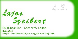 lajos szeibert business card